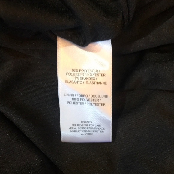 NWT Taylor Mesh Mock Turtleneck Asymmetric Hem Side Ruched Midi Dress-Size 16 - Picture 16 of 16